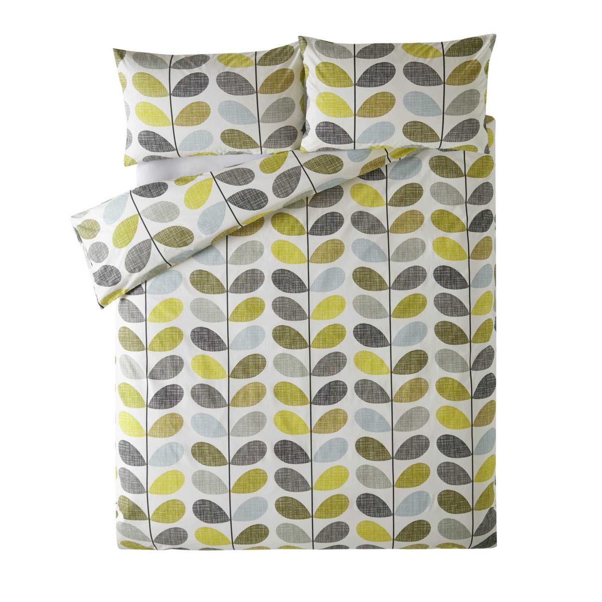 Scribble Stem Bedding and Pillowcase By Orla Kiely in Duck Egg Blue Seagrass Green230x220cm – image 2