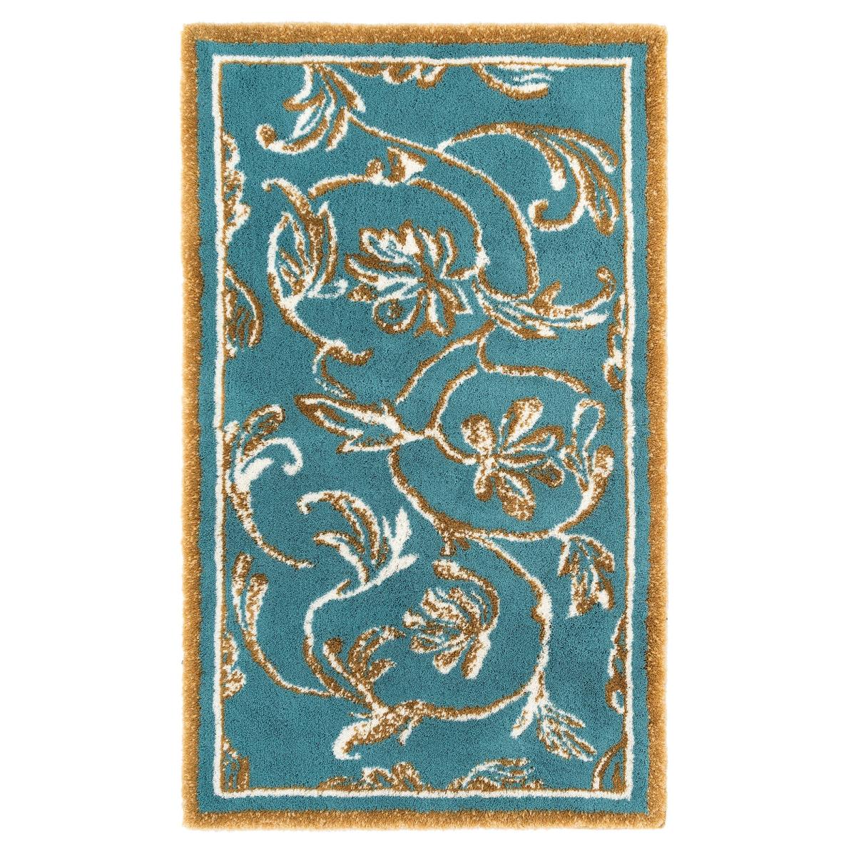 Dynasty 220 Baroque Bath Mat in Blue by Designer Abyss & Habidecor 60x100cm – image 5