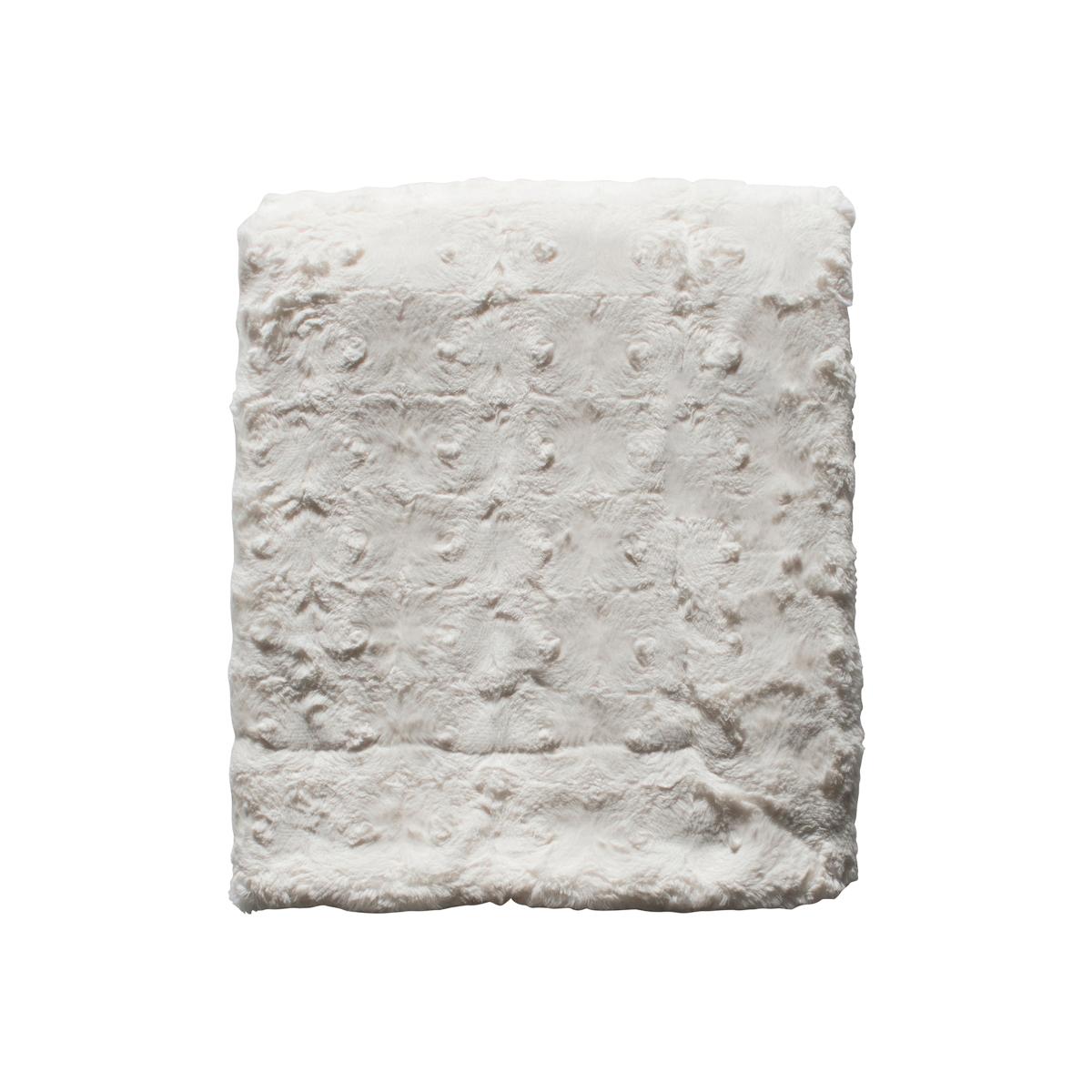 Fawn Faux Fur Throw in Cream White 140x180cm – image 1