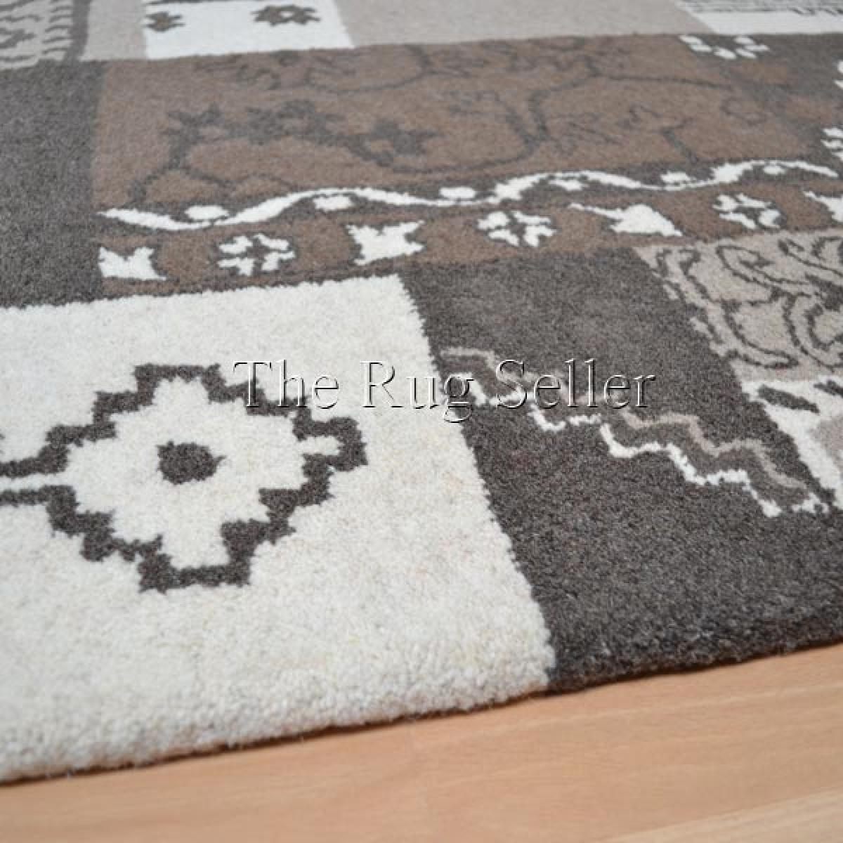 Patchwork PW03 Natural Wool Rugs 120x180cm – image 3