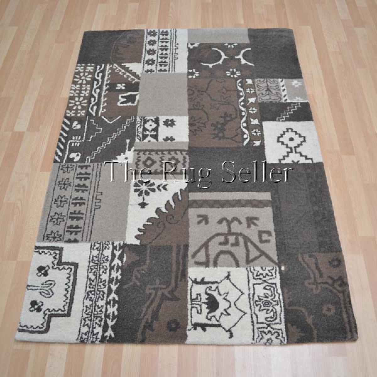 Patchwork PW03 Natural Wool Rugs 120x180cm – image 4