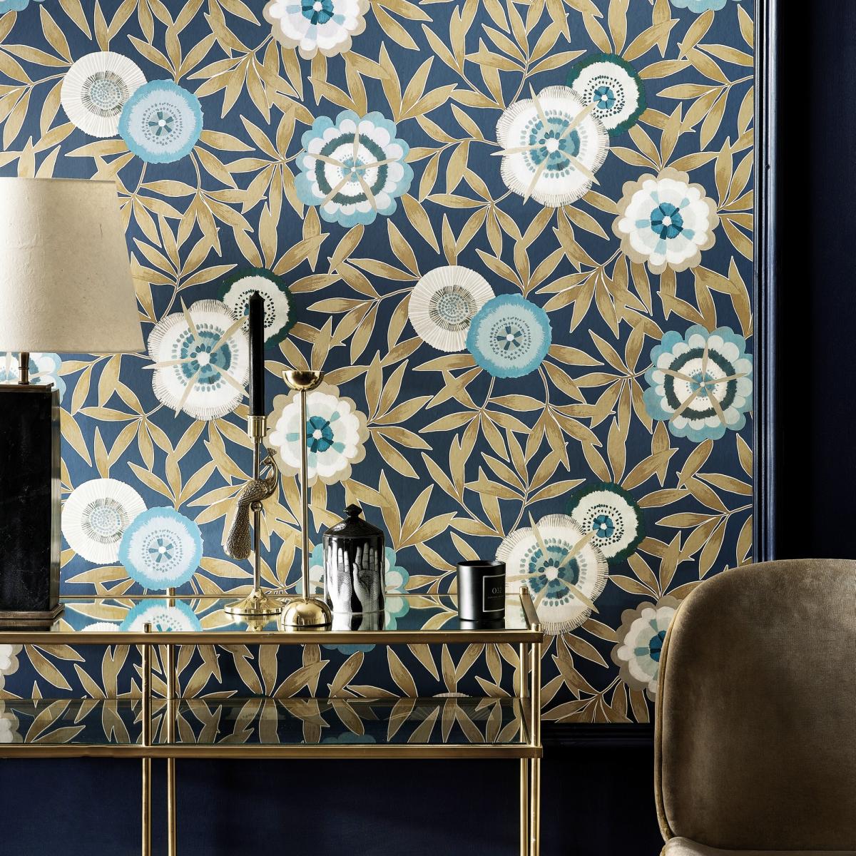 Komovi Wallpaper 112160 by Harlequin in Midnight Blue Gold Roll – image 2