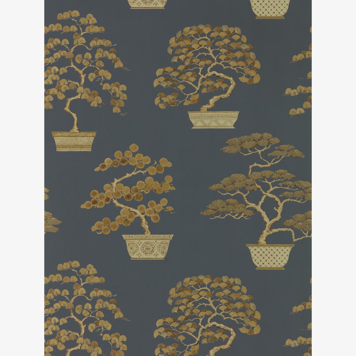 Penjing Wallpaper 217109 by Morris & Co in Ink Black Gold Roll – image 1