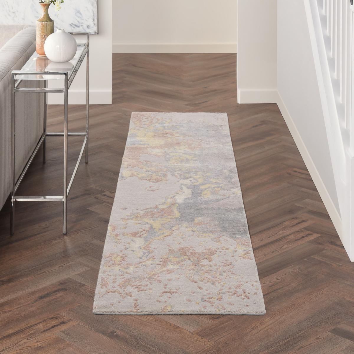 SHA20 Silk Shadows Runner Rugs by Nourison in Silver Grey 69x244cm – image 1