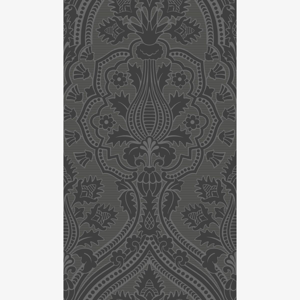Pugin Palace Flock Wallpaper 116 9035 by Cole & Son in Charcoal GreyRoll