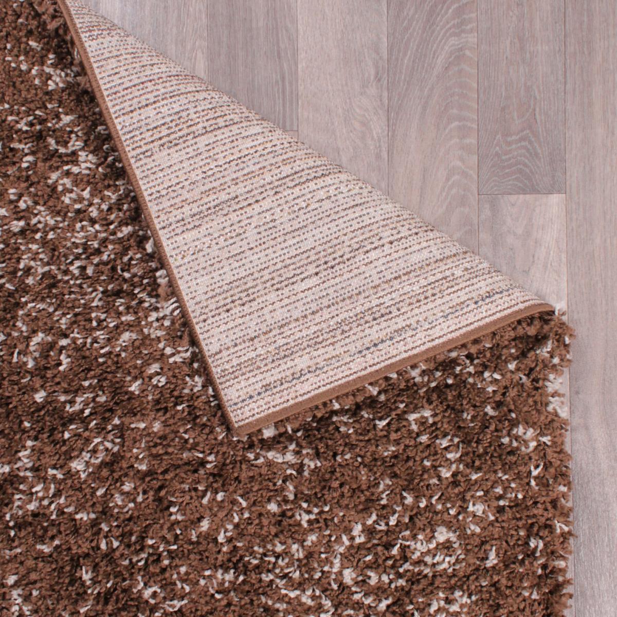 Indulgence Plain Shaggy Rugs in Latte Brown – image 2
