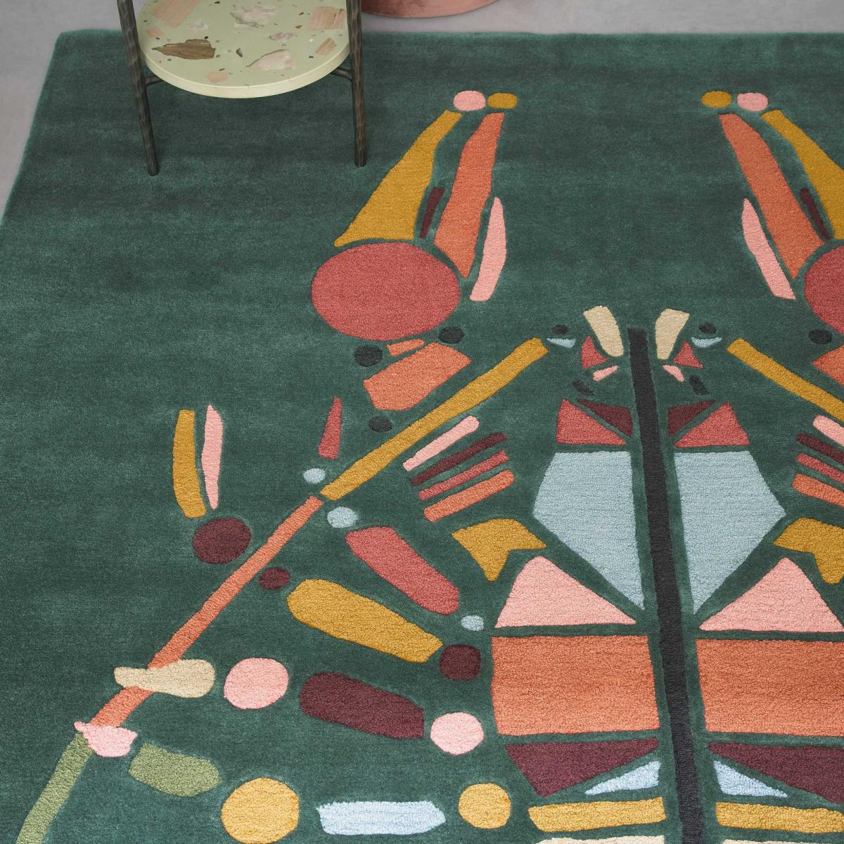 Emerging Lobster Wool Rugs 160407 by Ted Baker in Green – image 2