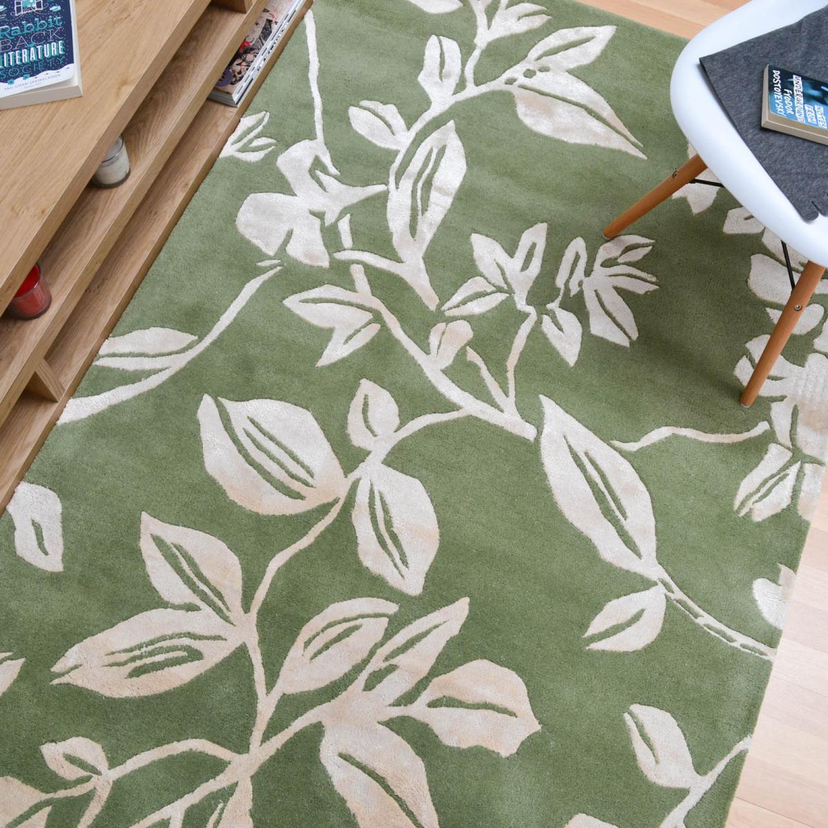Leaf Trail Rugs in Green – image 2