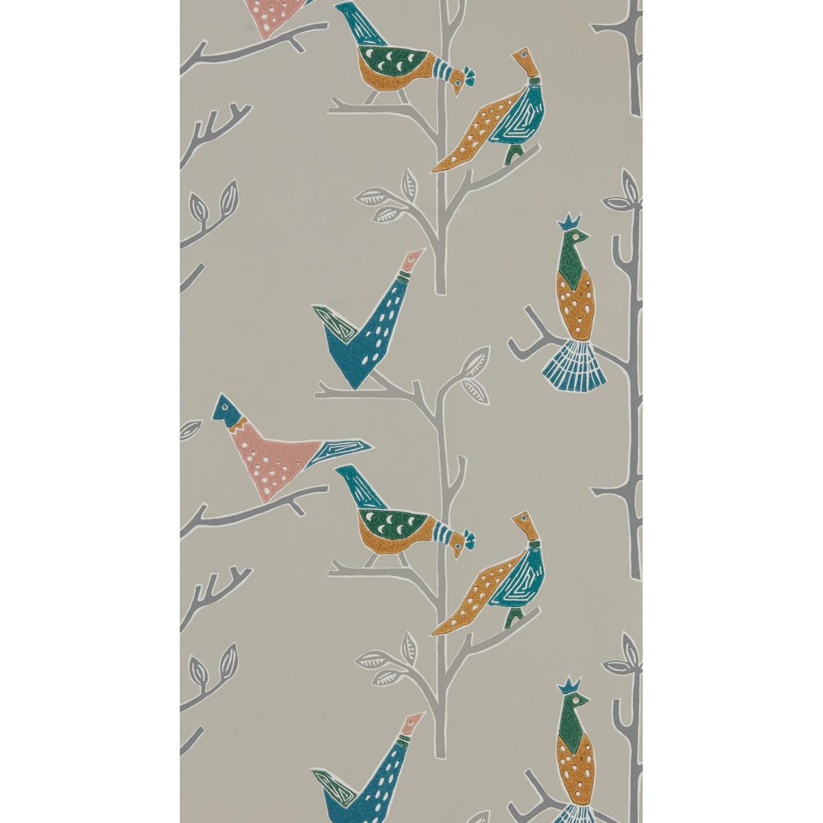 Passaro Bird Wallpaper 111926 by Scion in Ginger Teal Green Roll – image 2