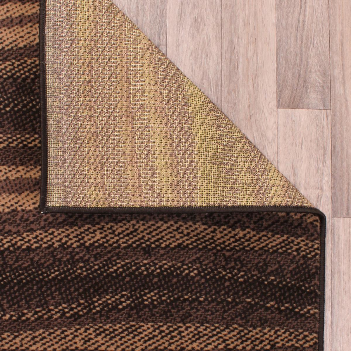 Waves Stripe Rug in Chocolate Brown 120x160cm – image 2