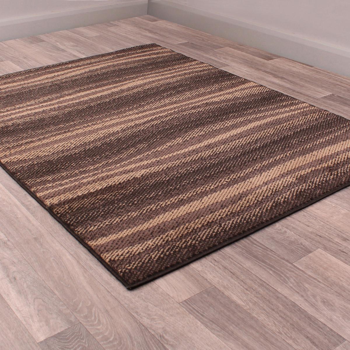 Waves Stripe Rug in Chocolate Brown 120x160cm – image 5