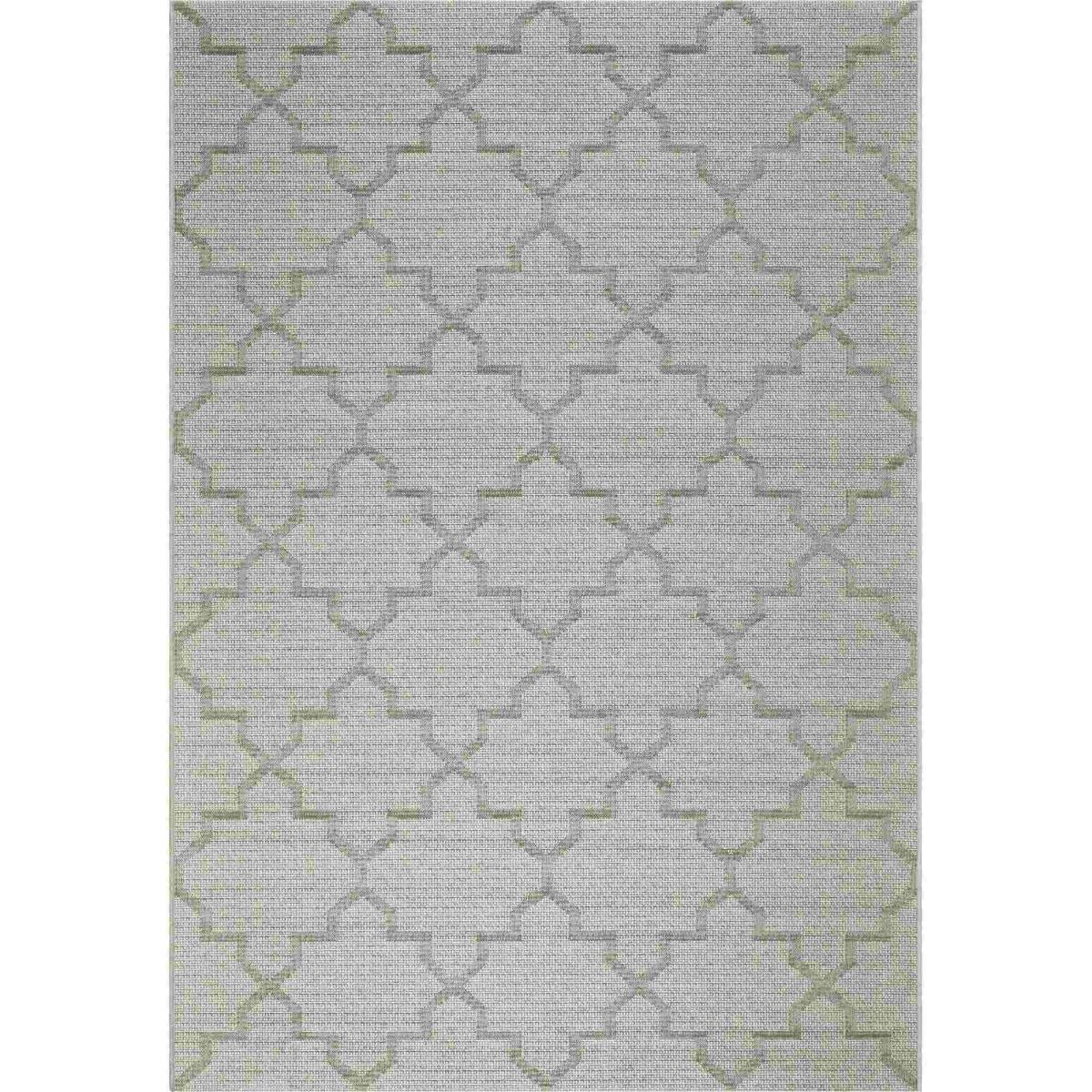 Newquay Geometric Trellis Flatweave Outdoor Rugs 96003 2001 Beige – image 1