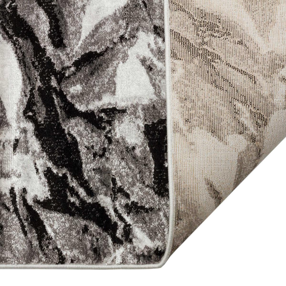 Blaze BLZ07 Abstract Marble Rugs in Silver Grey – image 2
