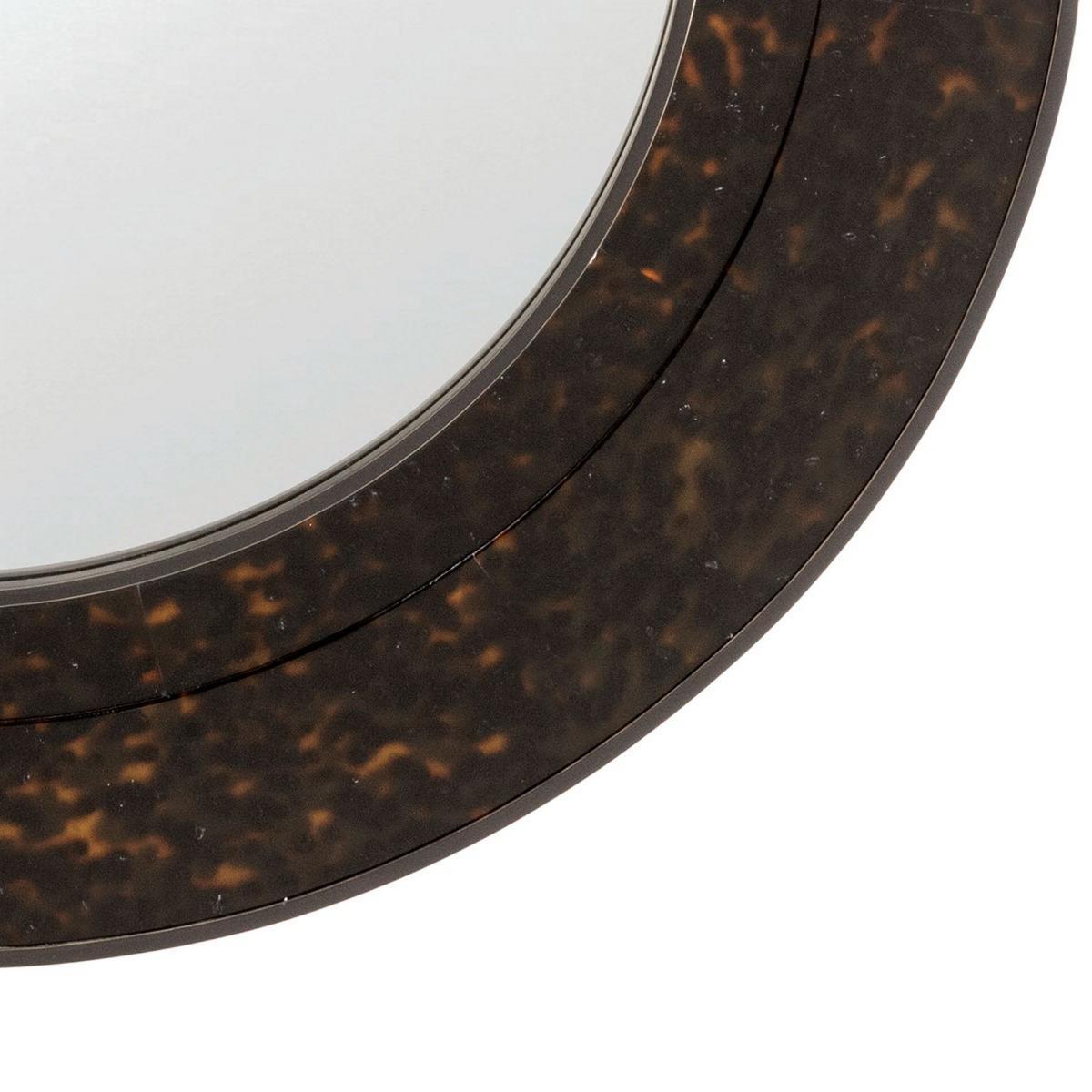 Arno Large Round Mirror by William Yeoward in Tortoiseshell 100x100cm – image 2