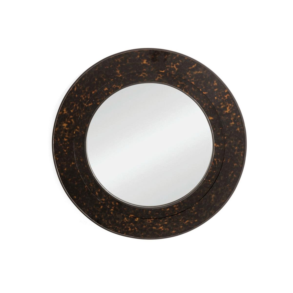 Arno Large Round Mirror by William Yeoward in Tortoiseshell 100x100cm – image 3