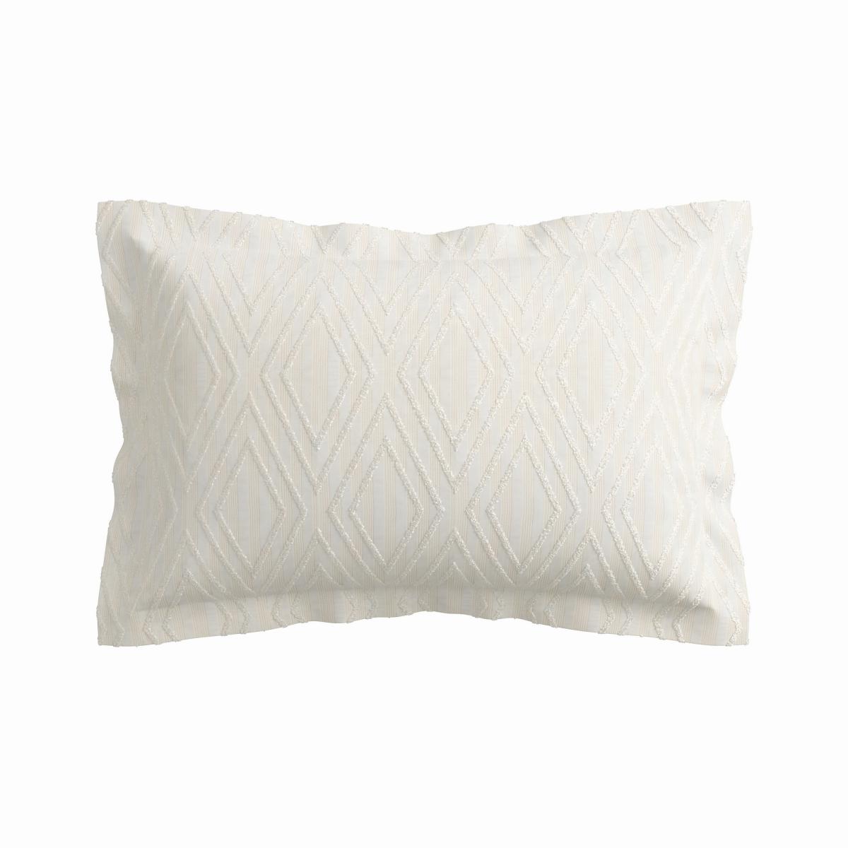 Emani Clipped Geometric Bedding by Bedeck of Belfast in Chalk White 74x48cm – image 5