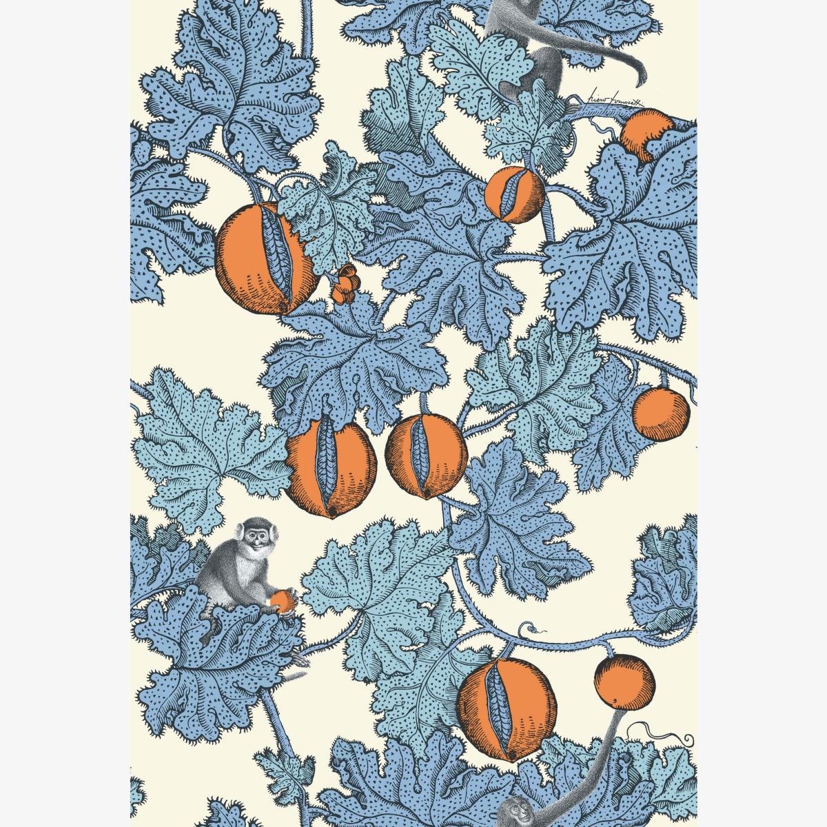 Frutto Proibito Wallpaper 1003 by Cole & Son in Cerulean Blue Roll – image 1