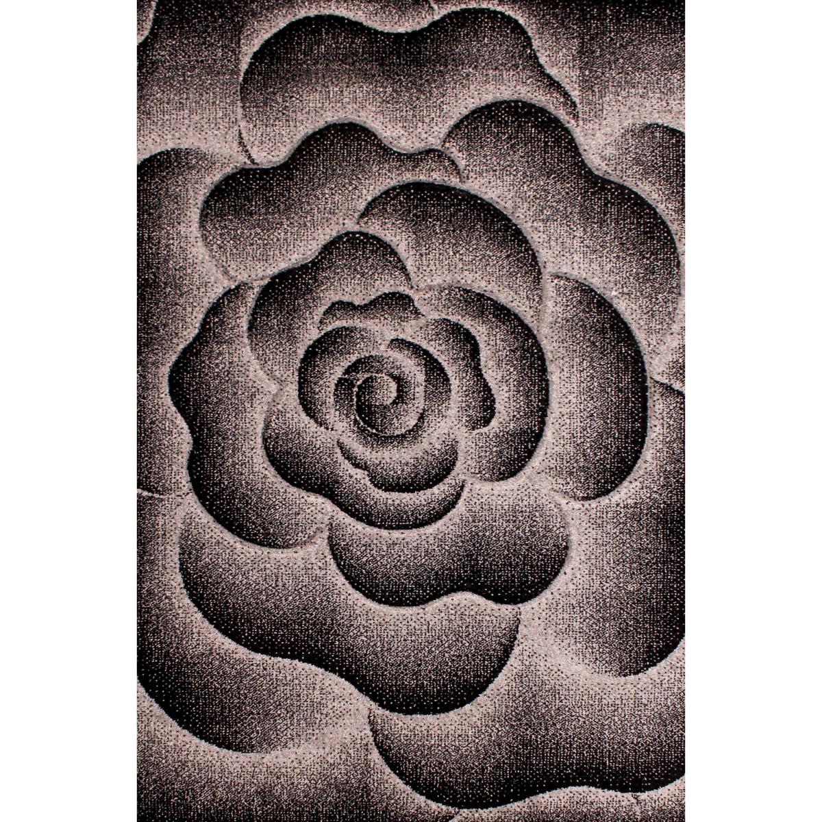 Sculptured Flower Rugs in Grey – image 2