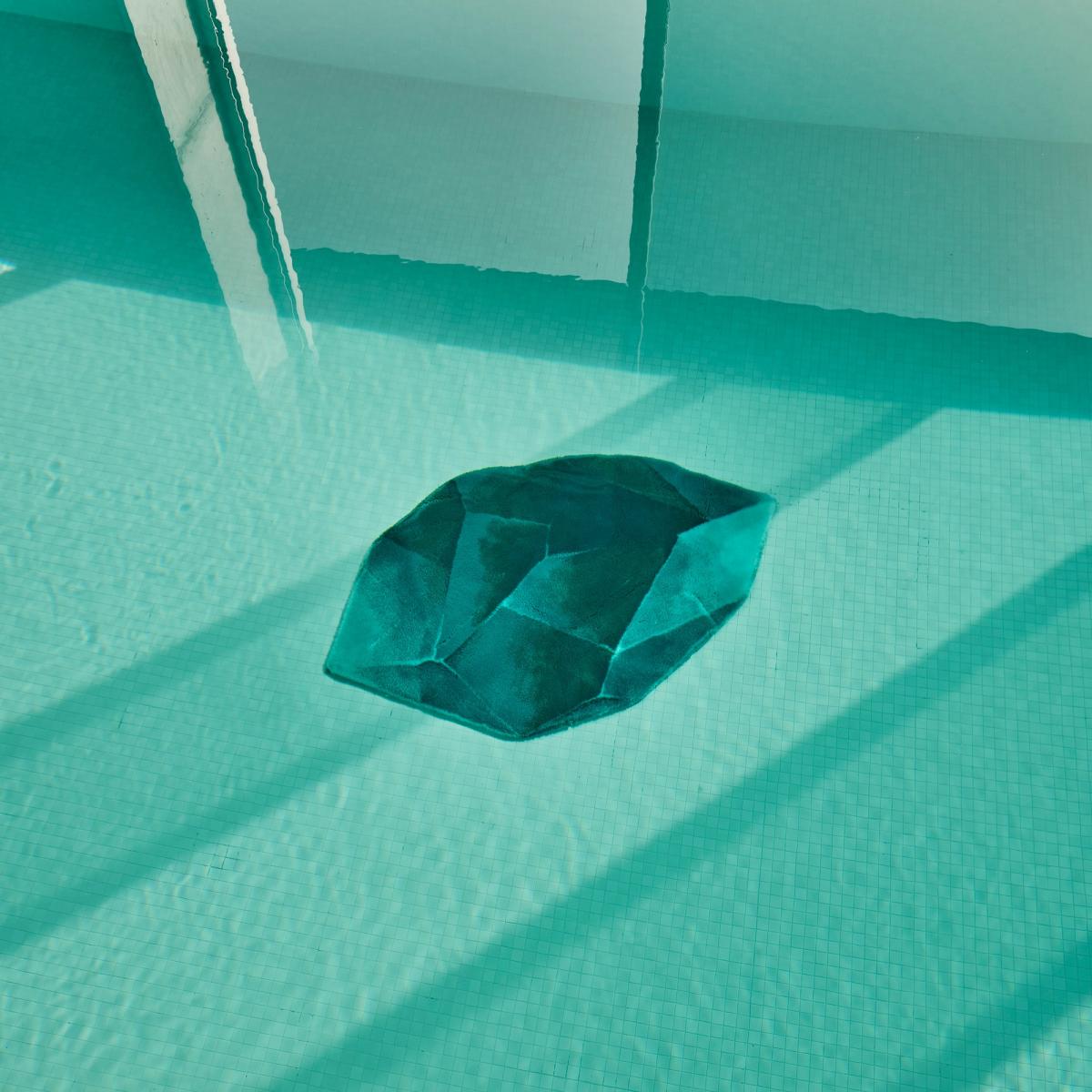 Emerald 302 Gemstone Bath Mat in Lagoon Green by Abyss & Habidecor 75x125cm – image 3