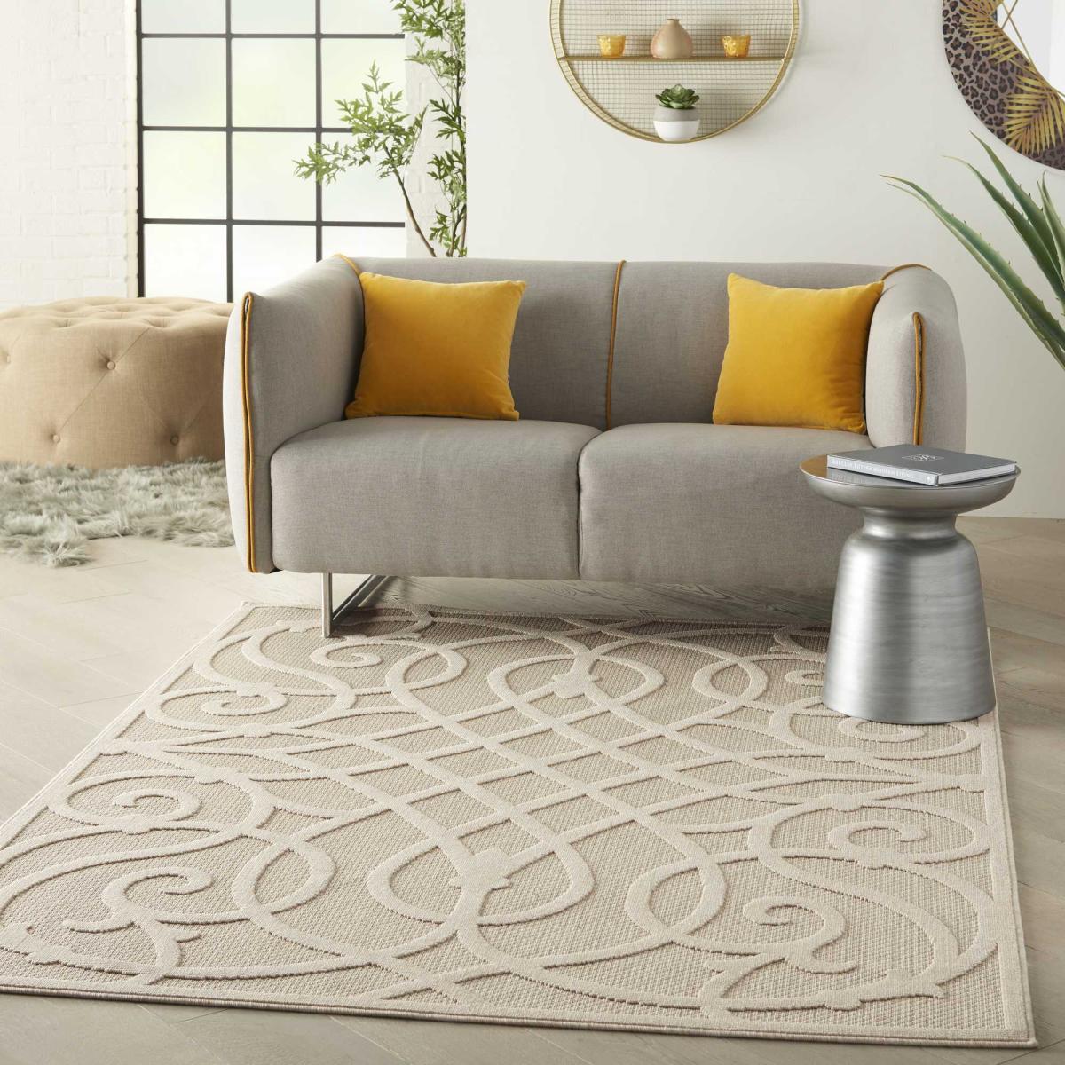 Cozumel CZM04 Indoor Outdoor Modern Rugs in Cream – image 2