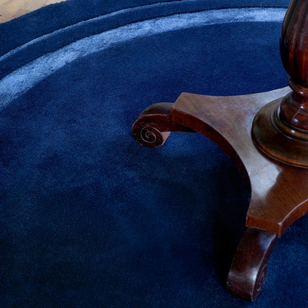 Redbrook 081808 Circle Rug by Laura Ashley in Midnight Blue 150x150cm – image 2