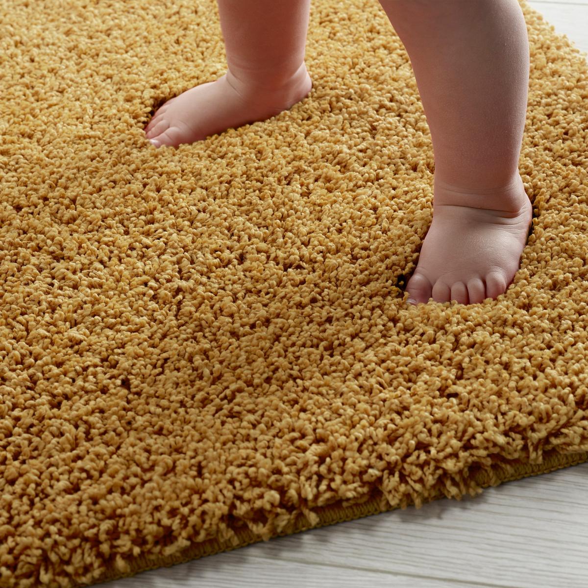Buddy Washable Plain Rugs in Ochre Yellow 100x150cm – image 2