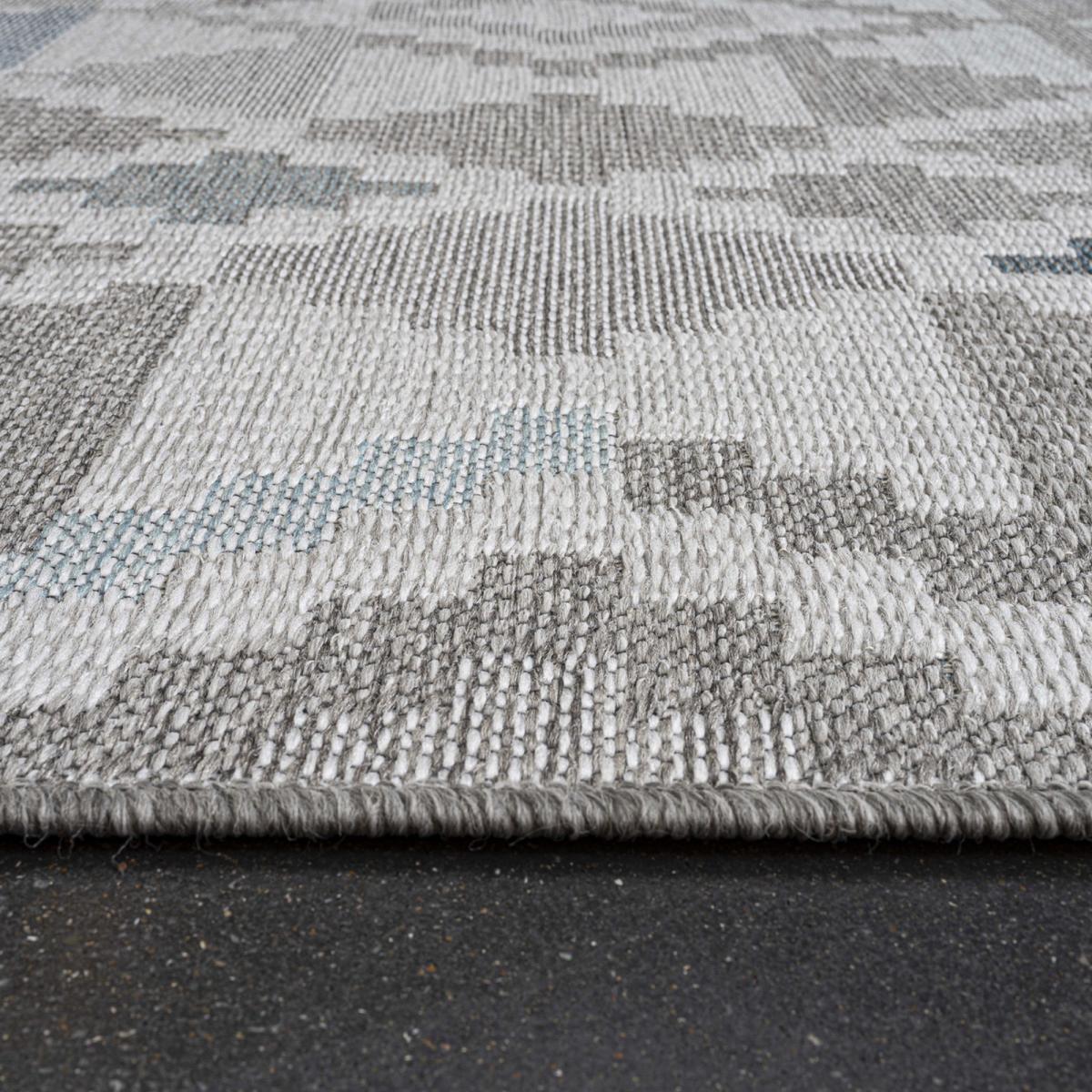 Brighton Flatweave Indoor Outdoor Rugs 98053 5042 in Grey Blue120x170cm – image 4