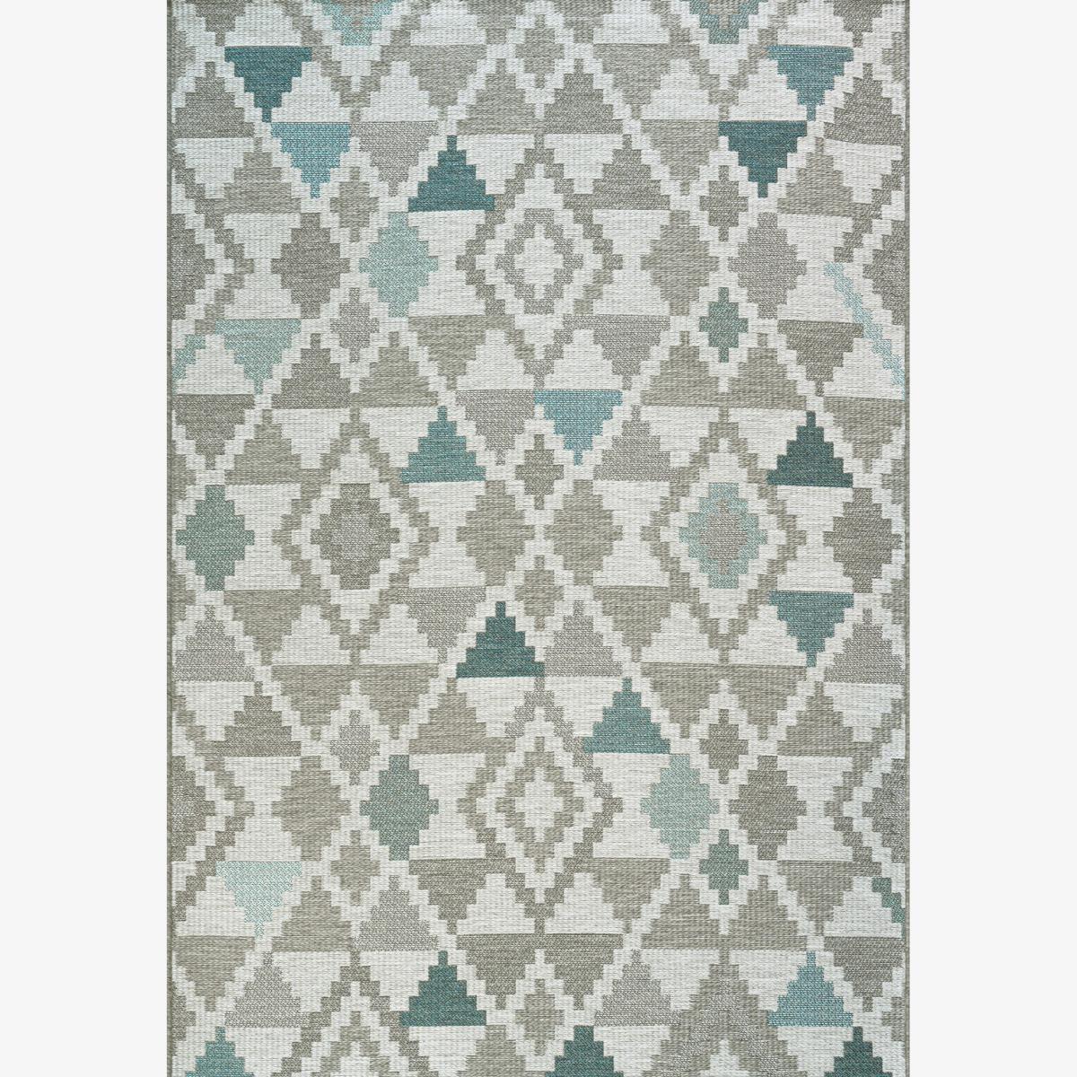Brighton Flatweave Indoor Outdoor Rugs 98053 5042 in Grey Blue120x170cm – image 1