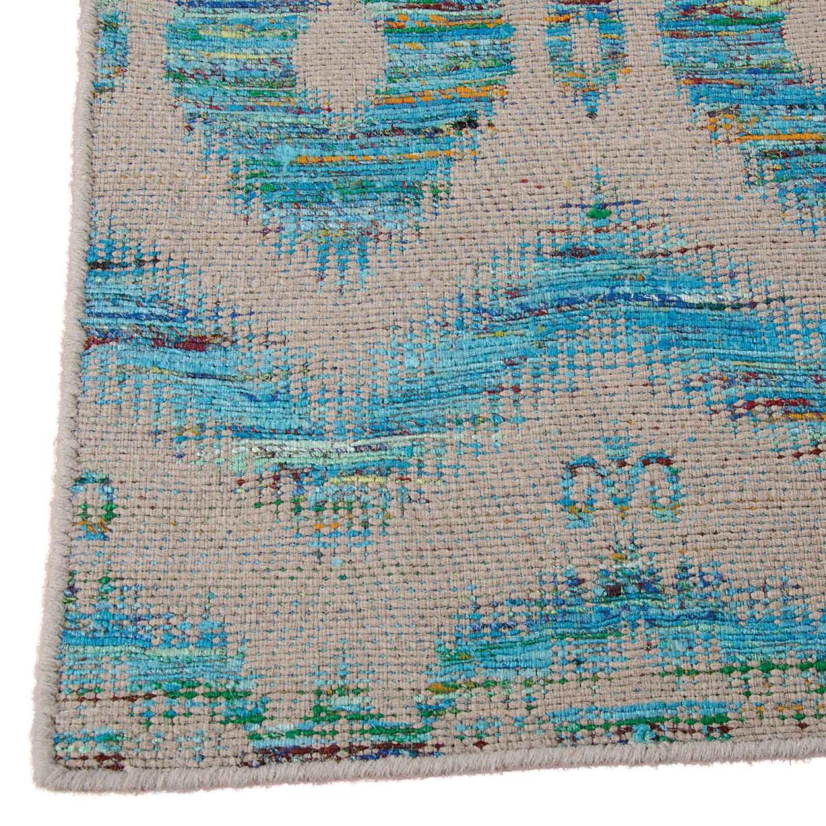 Spectrum Rugs SPE01 in Turquoise and Grey – image 2