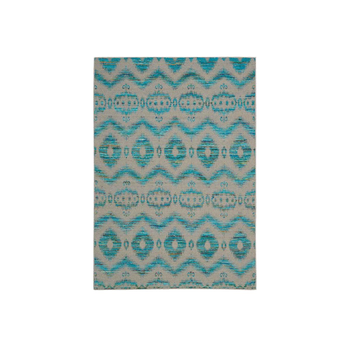 Spectrum Rugs SPE01 in Turquoise and Grey – image 1