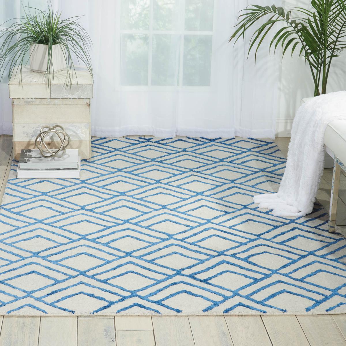 Strata Rugs STT06 in Ivory and Navy – image 1