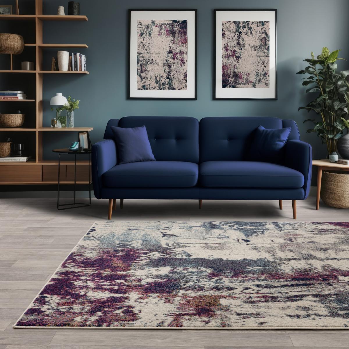 Nova Abstract Rugs NV23 in Navy – image 2