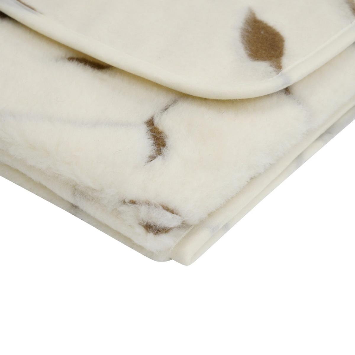 Larisa Leaf Merino Wool Throw in Natural200x220cm – image 2