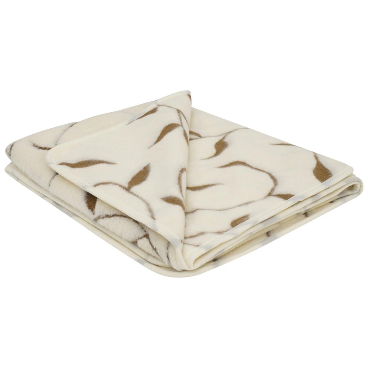 Larisa Leaf Merino Wool Throw in Natural200x220cm – image 3