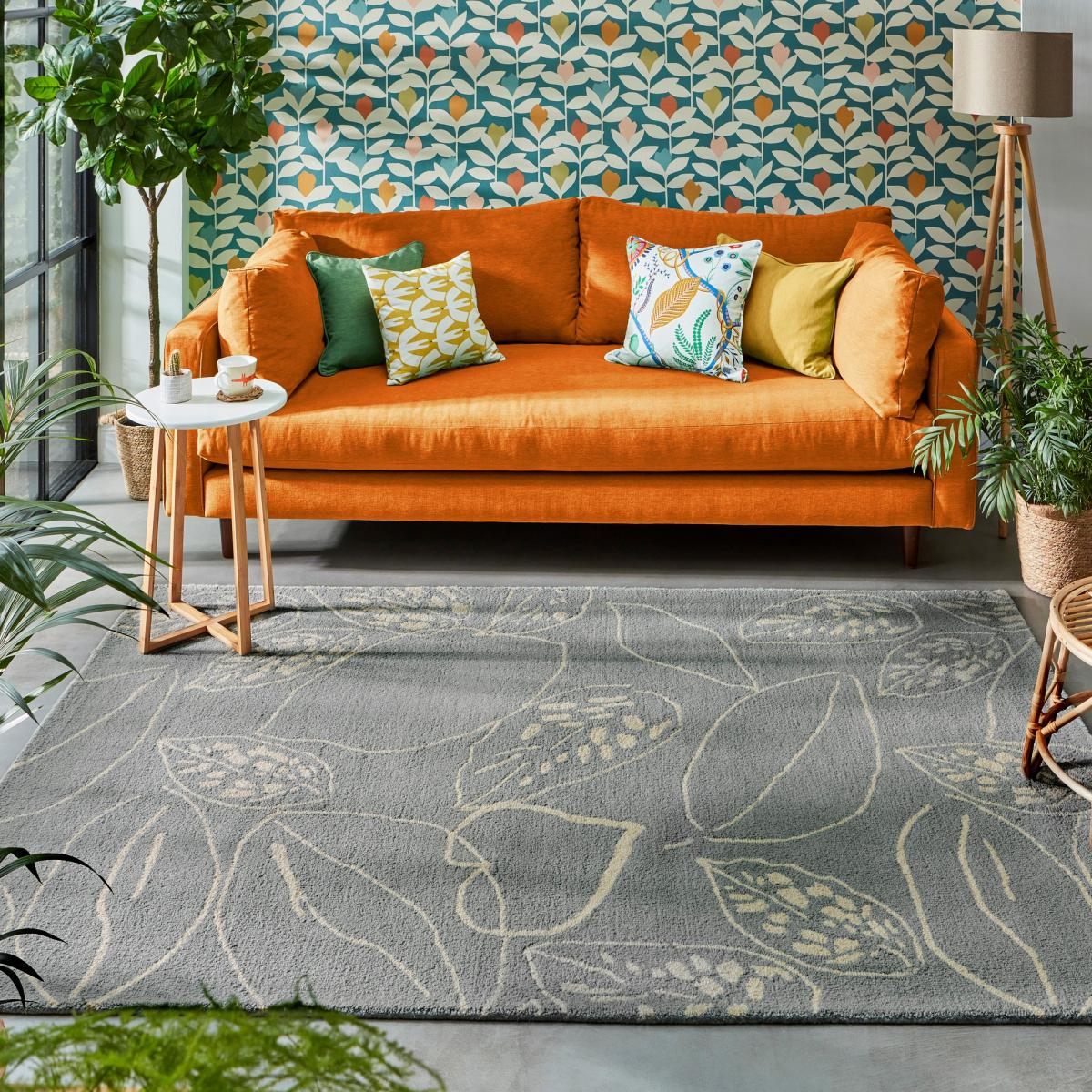 Orto 125404 Wool Rugs by Scion in Frost Grey200x280cm – image 1