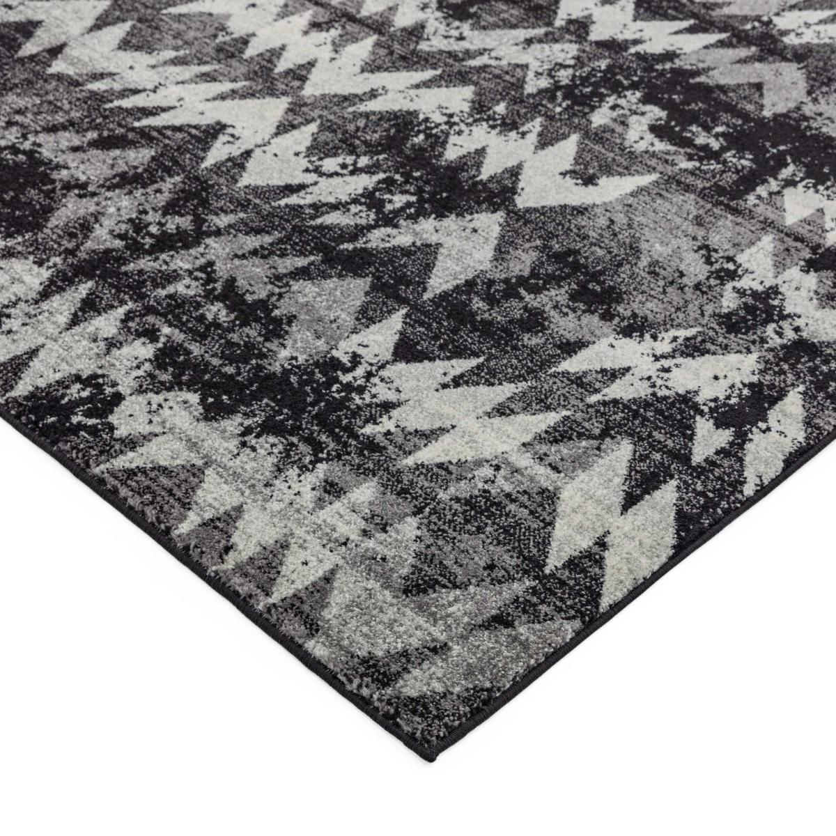 Nova Chevron Geometric Rugs NV28 in Black – image 2