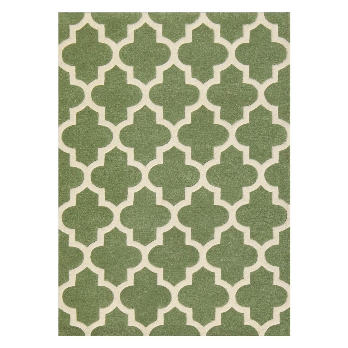 Arabesque Modern Wool Rugs in Sage Green 200x285cm – image 4