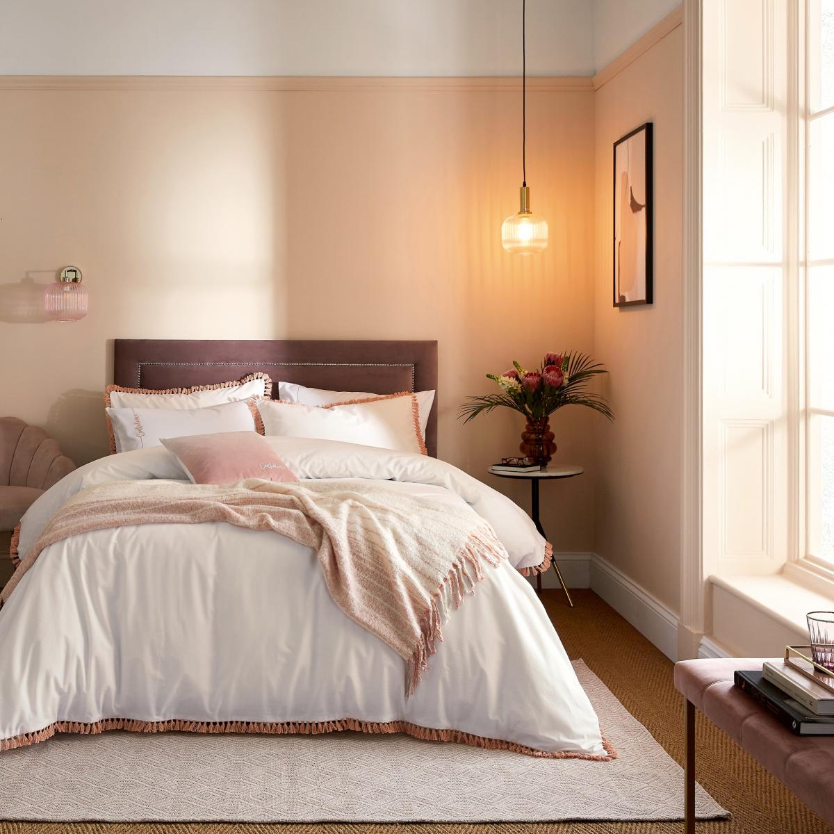 Confidence Stripe Throw by Katie Piper in Grapefruit Blush130x170cm – image 3