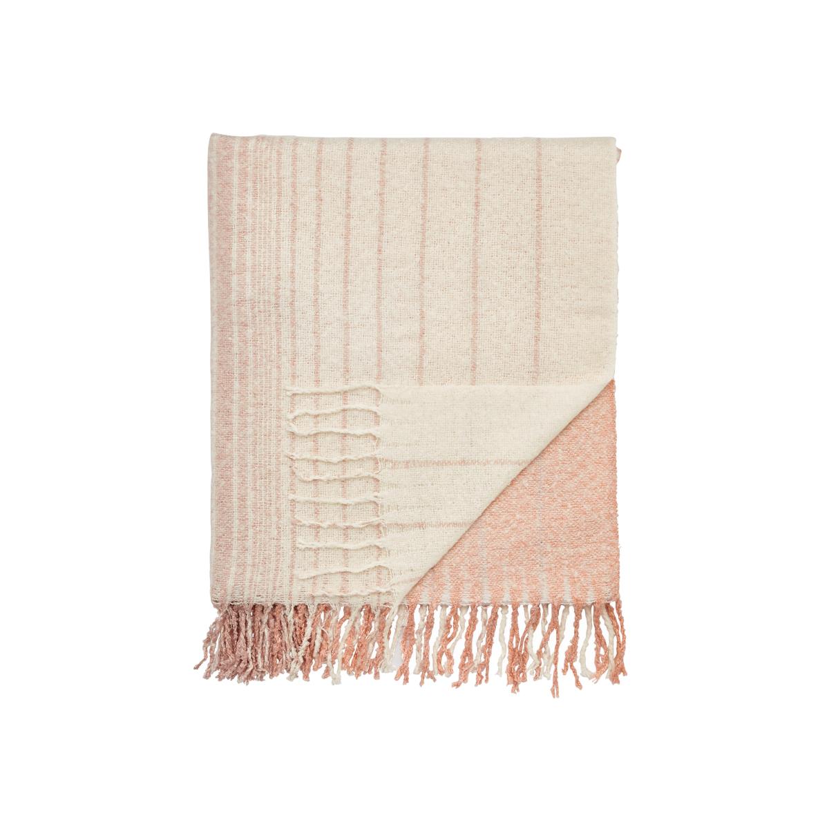 Confidence Stripe Throw by Katie Piper in Grapefruit Blush130x170cm – image 1