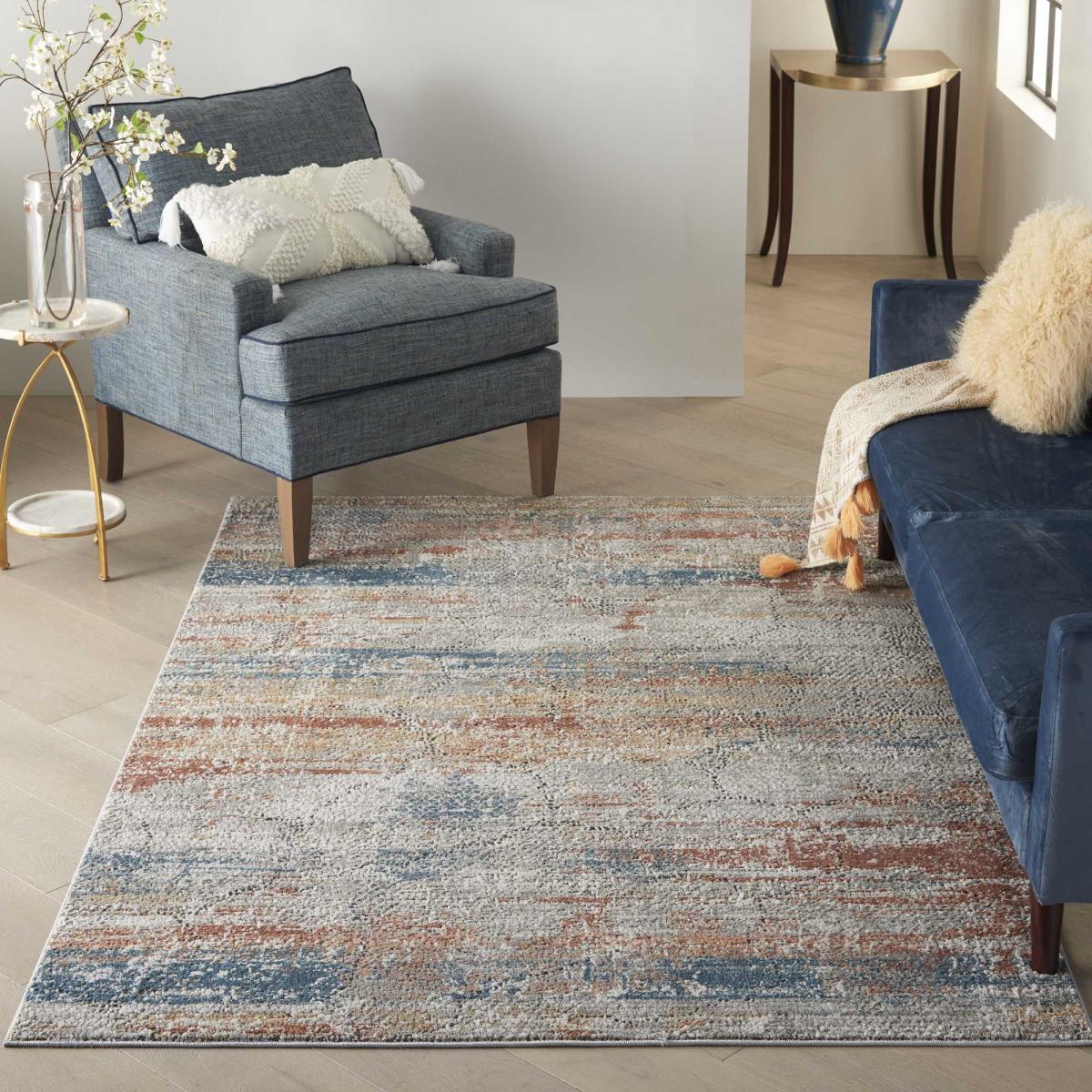 Rustic Textures RUS11 Abstract Rugs in Multicolour 160x221cm – image 1