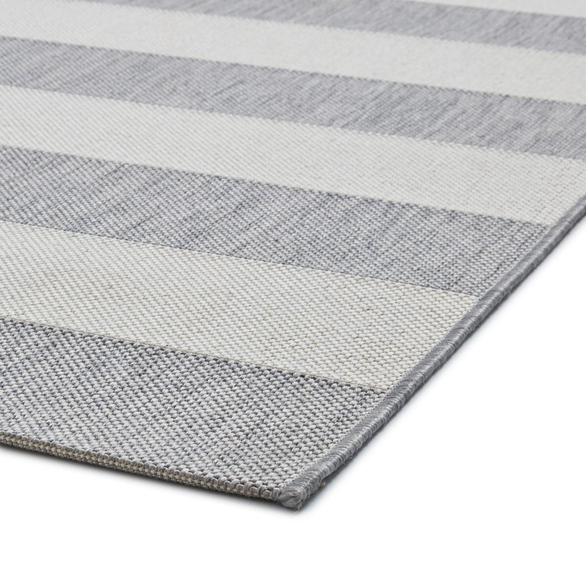 Santa Monica 48644 Indoor Outdoor Stripe Rug in Grey Light Beige 200x290cm – image 3