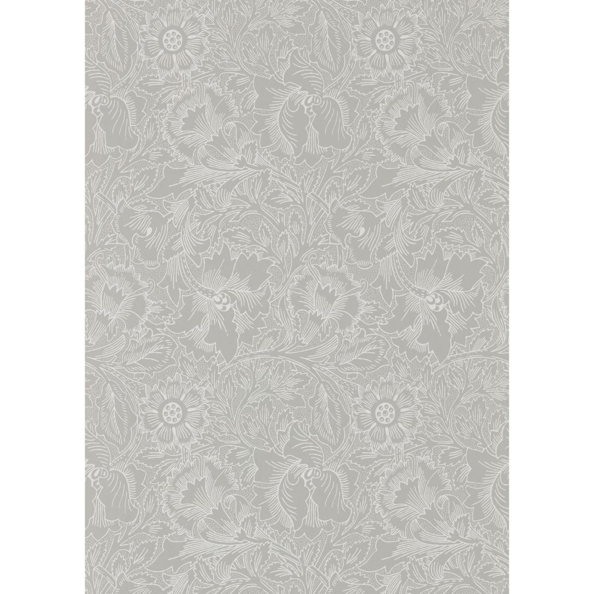 Pure Poppy Wallpaper 216032 by Morris & Co in Dove Chalk White Roll – image 3