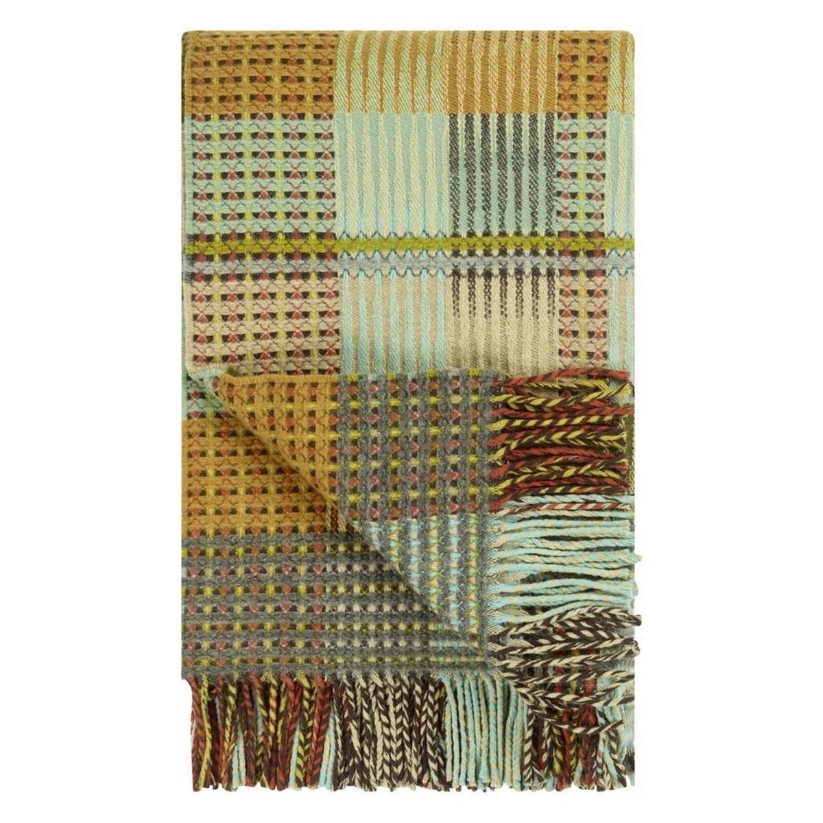 Tasara Ochre Tartan Woven Throw in Brown by Designers Guild130x180cm – image 4
