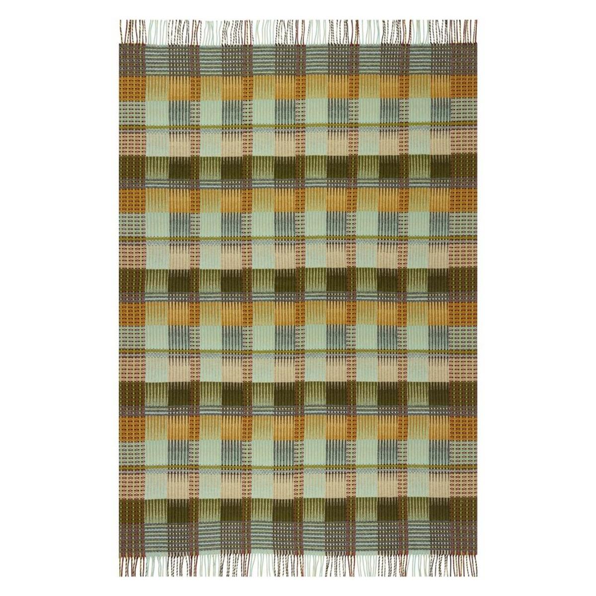 Tasara Ochre Tartan Woven Throw in Brown by Designers Guild130x180cm – image 5