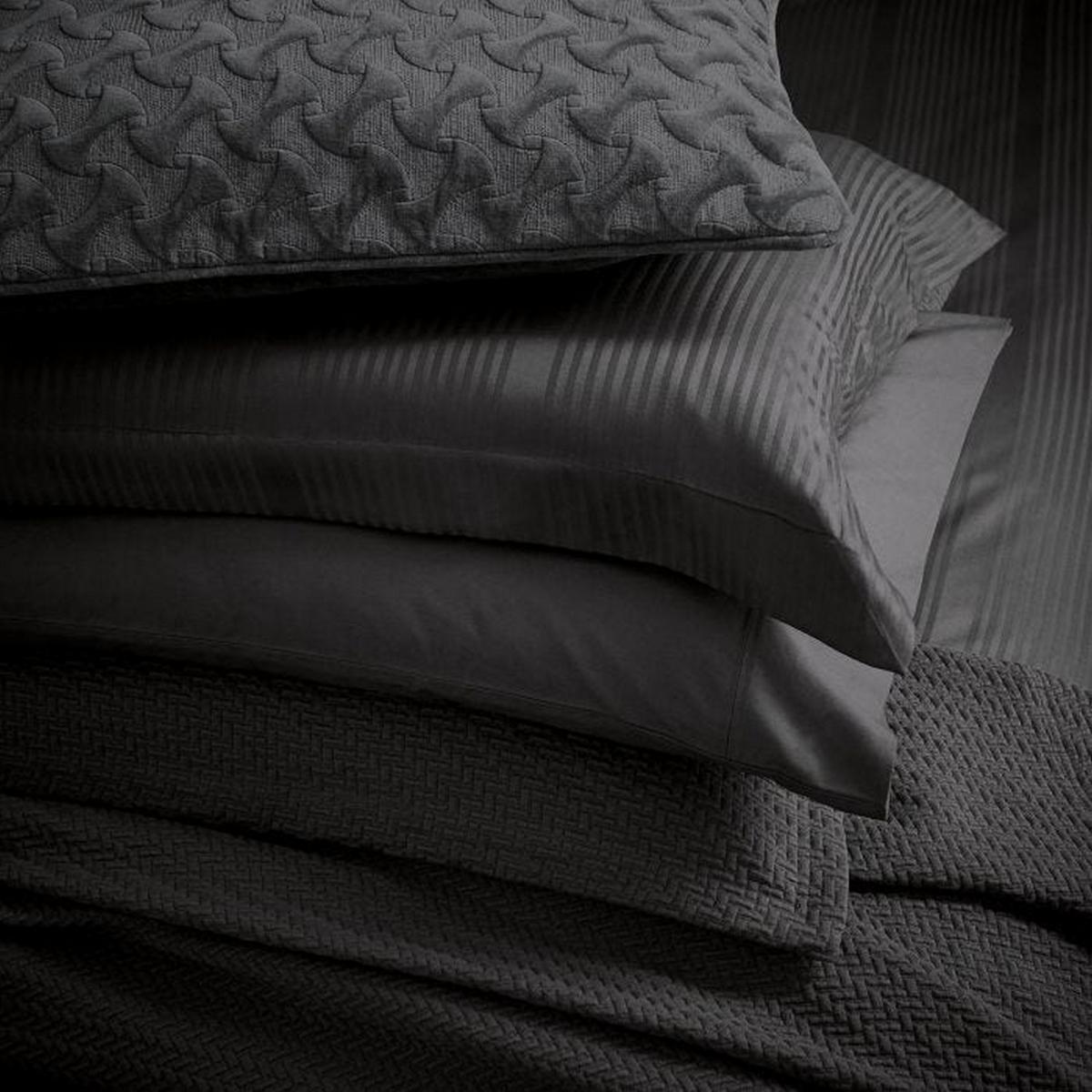 Mansa Stripe Cotton Bedding in Charcoal Grey&nbsp;220x230cm – image 4