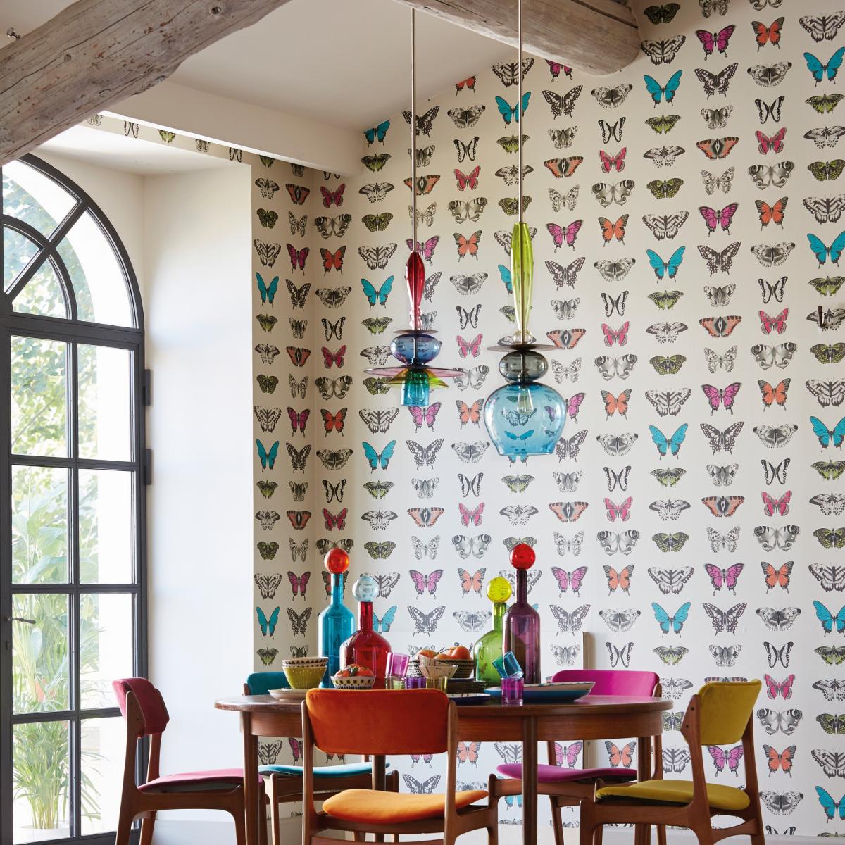 Papilio Wallpaper 111079 by Harlequin in Flamingo Papaya Orange Roll – image 1