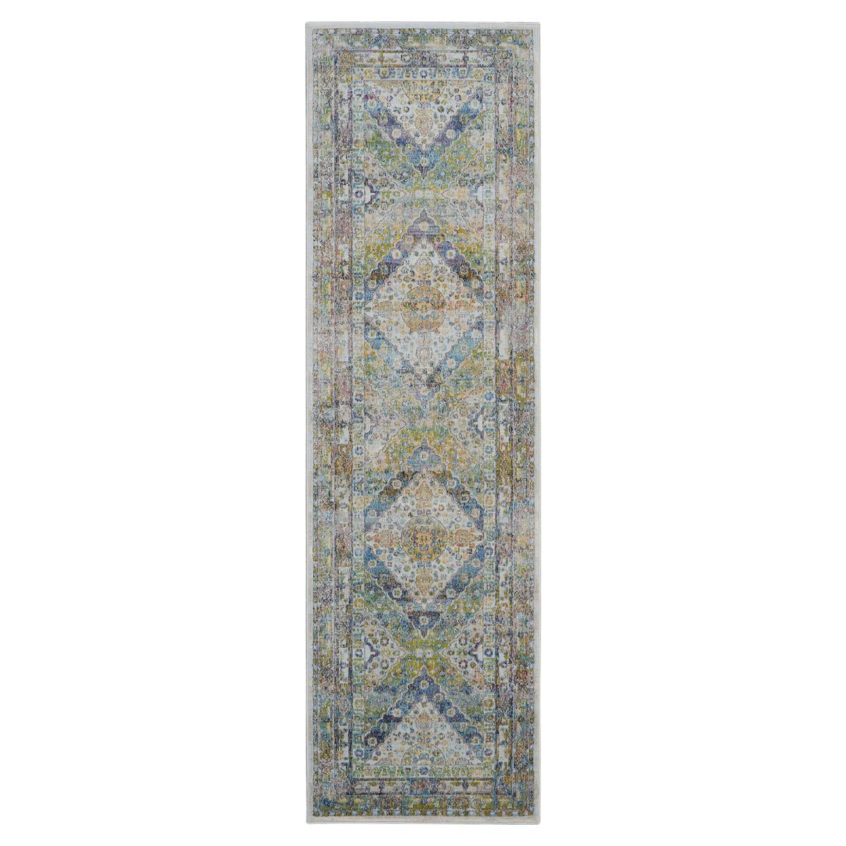 Ankara Global Traditional Persian Hallway Runners ANR07 in Blue Grey 61x183cm – image 4