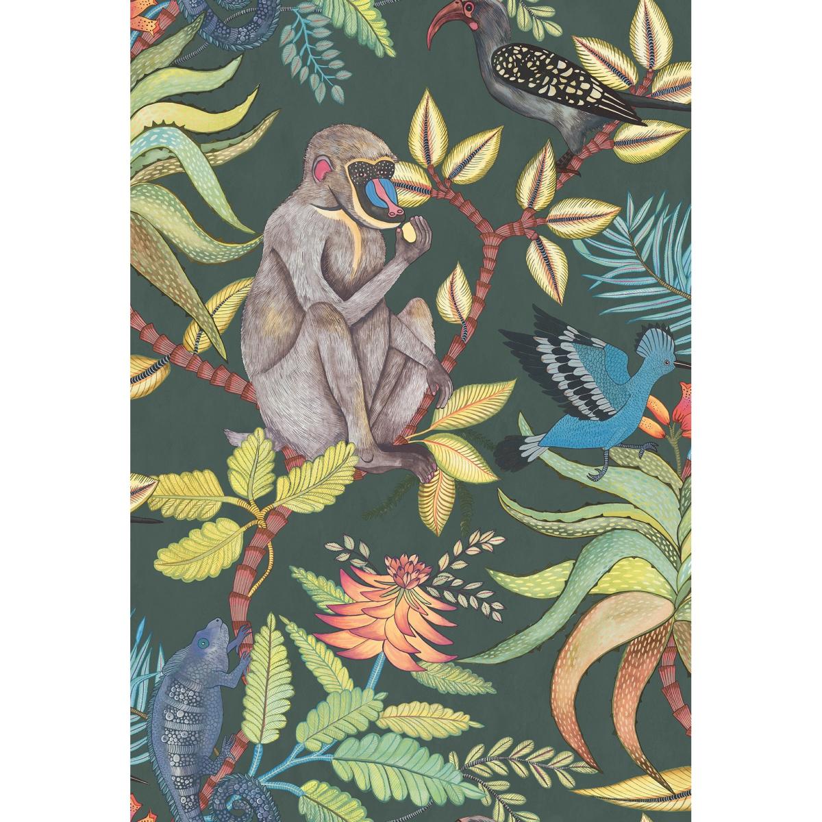 Savuti Wallpaper 1006 by Cole & Son in Viridian GreenRoll