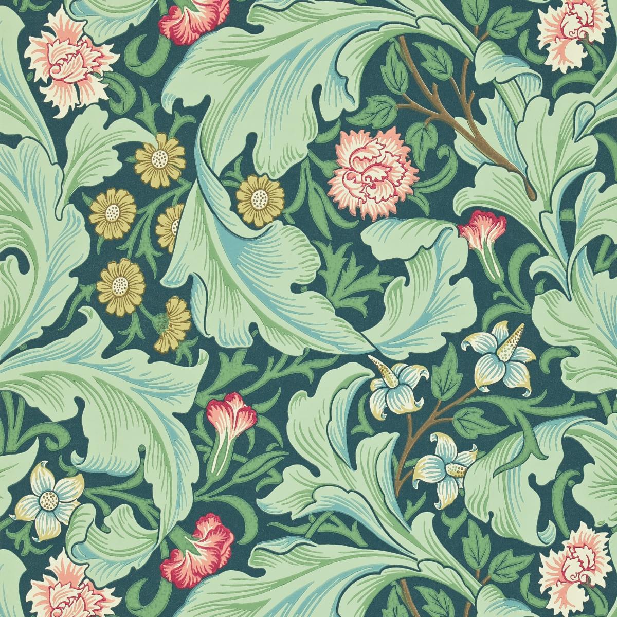 Leicester Wallpaper 212541 by Morris & Co Wood Sage Roll