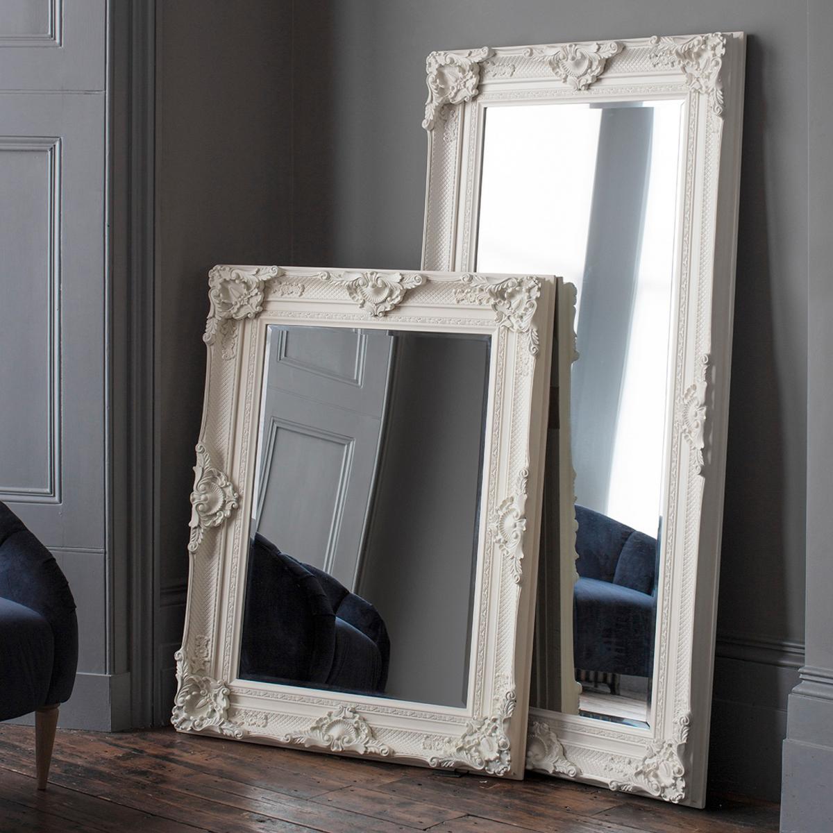 Luxe Tapi Mia Full Length Antique Leaner Mirror in Cream88x177cm – image 1